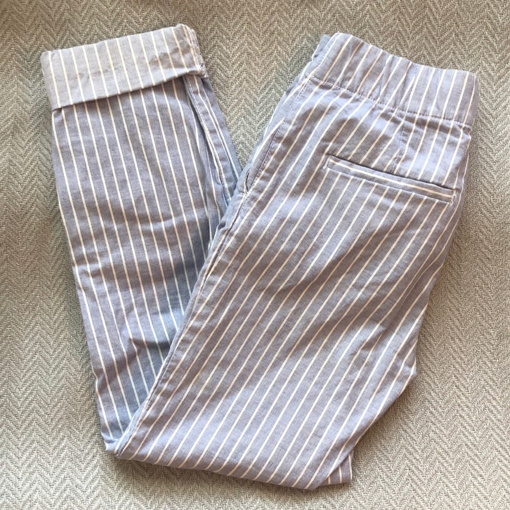 L.O.G.G. blue/white pinstripe ankle pants. Size 2